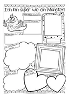 Vorschau - Arbeitsblätter - Meine Stärken - Monsterklasse / Klassenmaskottchen Monster - Seite 2