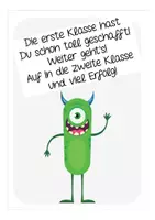 Vorschau - Anderer Materialtyp - 1. Klasse geschafft - Grußkärtchen Monsterklasse - Seite 1