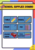 Vista previa - Juegos / Gamificación - School supplies domino - Portada