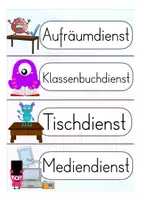 Vorschau - Aufgabenkarten - Klassendienste - Monsterklasse / Klassenmaskottchen Monster - Seite 3