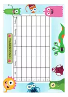 Vorschau - Merkblätter - Stundenplan - Monsterklasse / Klassenmaskottchen Monster - Seite 1
