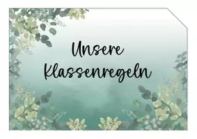 Vorschau - Poster - Klassenregeln (Eukalyptus, türkis oder beige) mit Vertrag zum Unterzeichnen - Seite 2