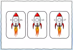 Vorschau - Stationenlernen - Mathe Einmaleins Raketen 1x1 Platzhalter-Aufgaben Kopfrechnen - Seite 2