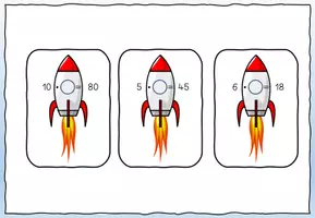 Vorschau - Stationenlernen - Mathe Einmaleins Raketen 1x1 Platzhalter-Aufgaben Kopfrechnen - Seite 3