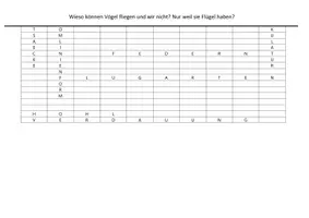 Vorschau - Arbeitsblätter - Gitterrätsel - Warum können Vögel fliegen? - Seite 1