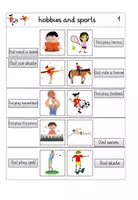 Vorschau - Spiele - Klammerkarten zum Thema "hobbies and sports" (Infinitiv) - Seite 2