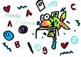 Vorschau - Fördermaterial/Inklusion - Geschichte für den 1. Schultag Bilderbuch Unterwasserwelt - Seite 1