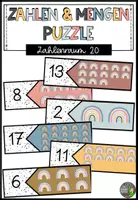 Vorschau - Stationenlernen - Zahlen & Mengen Puzzles im ZR 20 - Deckblatt