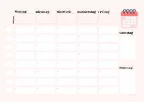 Vorschau - Anderer Materialtyp - Geschmackvoller Stundenplan - 8-stündig (blanko) - Seite 2