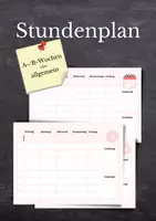 Vorschau - Anderer Materialtyp - Geschmackvoller Stundenplan - 8-stündig (blanko) - Deckblatt