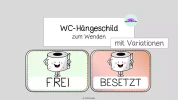 Vorschau - Bildkarten - WC Schild - Deckblatt