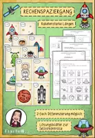 Vorschau - Arbeitsblätter - Rechenspaziergang Raketenstarke Längen Klasse 3/4 - Deckblatt