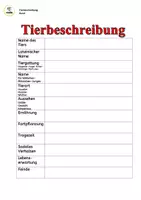 Aperçu - Feuilles d'exercices - Allemand : Description de l'animal : chien avec fiche signalétique / Tierbeschreibung: Hund inkl. Steckbrief - Page 3