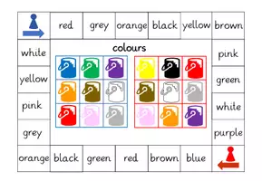 Vorschau - Spiele - Bingospiel zum Thema "colours" für zwei Spieler - Seite 1