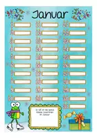 Vorschau - Mal- und Bastelvorlagen - Geburtstagskalender Froschklasse Frosch Klassentier - Seite 2