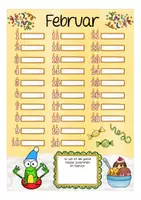 Vorschau - Mal- und Bastelvorlagen - Geburtstagskalender Froschklasse Frosch Klassentier - Seite 3