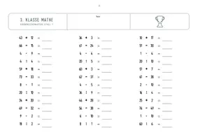 Vorschau - Arbeitsblätter - Klasse 3: Grundrechenarten (Zahlenraum bis 100) Level 1 - Seite 3