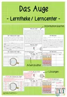 Vorschau - Arbeitsblätter - DAS AUGE - Lerntheke - Deckblatt