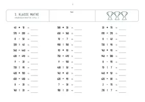 Vorschau - Arbeitsblätter - Klasse 3: Grundrechenarten (Zahlenraum bis 1000) Level 3 - Seite 3
