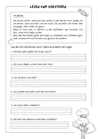 Vorschau - Arbeitsblätter - Lesen und Verstehen - Klasse 2 - Seite 1