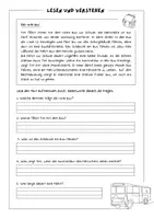 Vorschau - Arbeitsblätter - Lesen und Verstehen - Klasse 2 - Deckblatt