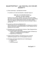 Vorschau - Arbeitsblätter - SELBSTPORTRAIT – oder WAS WILL ICH VON MIR ZEIGEN (Expressionismus/Kubismus/Dada) - Deckblatt