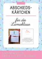 Vorschau - Anderer Materialtyp - Abschiedskärtchen (Lamaklasse) - für Armbänder geeignet - Deckblatt