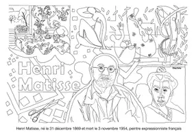 Aperçu - Fiches - ART: Coloriage sur Henri Matisse (PDF) - Page 1