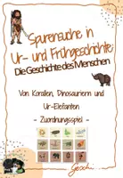 Vorschau - Arbeitsblätter - UR2 Spurensuche in Ur- und Frühgeschichte - 1. Stunde: Einstieg (Zuordnungsspiel) - Deckblatt