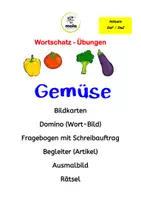 Aperçu - Feuilles d'exercices - Allemand - Vocabulaire de base : Légumes / Grundwortschatz : Gemüse - Page de couverture