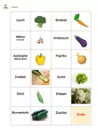 Aperçu - Feuilles d'exercices - Allemand - Vocabulaire de base : Légumes / Grundwortschatz : Gemüse - Page 3