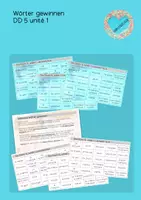 Vorschau - Spiele - Wörter gewinnen Dis Donc 5 unité 1 - Deckblatt