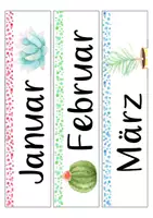 Vorschau - Poster - Klassenraum Deko Kaktus - Tafel Kalender - Seite 2