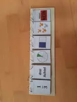 Vorschau - Mal- und Bastelvorlagen - Kärtchen zum Thema Brüche - Klappbuchherstellung - Deckblatt