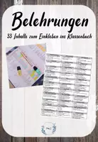 Vorschau - Merkblätter - Belehrungen zum Einkleben ins Klassenbuch - Deckblatt