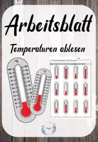 Vorschau - Arbeitsblätter - Arbeitsblatt: Temperaturen ablesen (differenziert) - Deckblatt