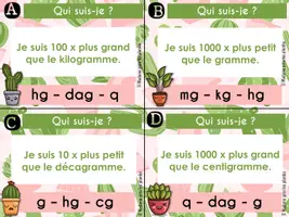 Aperçu - Feuilles d'exercices - CAT - Les mesures de masses - Page 1