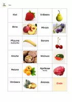 Aperçu - Feuilles d'exercices - Allemand : Vocabulaire :- Fruits / Wortschatz-Training : Obst - Page 3
