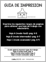 Vista previa - Hojas de trabajo - Figura oculta con códigos de color - Divisiones - página 2