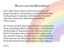 Vorschau - Arbeitsblätter - Malen nach den Farben des Regenbogens „KERZE“ - regelgeleitetes Zeichnen - Seite 1