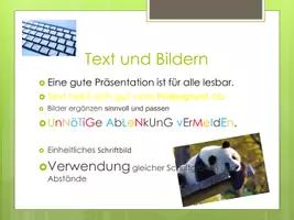 Vorschau - Anderer Materialtyp - Kriterien einer guten Präsentation - Negativbeispiel analysieren - Deckblatt