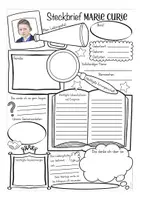 Vista previa - Unidades / Secuencias / Situaciones de Aprendizaje - Steckbrief Marie Curie Deutsch / Geschichte / bilingualer Unterricht Alemán Freebie / kostenlos - página 2