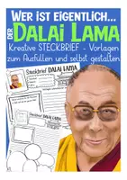Vista previa - Unidades / Secuencias / Situaciones de Aprendizaje - Steckbrief Dalai Lama Deutsch / Geschichte / bilingualer Unterricht Alemán - Portada