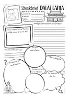 Vista previa - Unidades / Secuencias / Situaciones de Aprendizaje - Steckbrief Dalai Lama Deutsch / Geschichte / bilingualer Unterricht Alemán - página 3