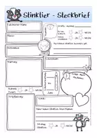 Aperçu - Apprentissages en autonomie - Stinktier Steckbrief Sachunterricht Grundschule Tiere Allemand Deutsch - Page 1