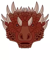 Vorschau - Mal- und Bastelvorlagen - Ein Drachen Design - Ein Fabelwesen aus Märchen - Deckblatt