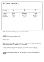 Vorschau - Arbeitsblätter - Mini Logical The house 3 - Leseverständnis für Englisch-Anfänger - Seite 1