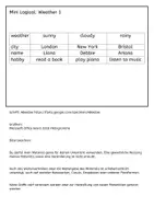 Vorschau - Arbeitsblätter - Mini Logical Weather 1 - Leseverständnis für Englisch-Anfänger - Seite 1
