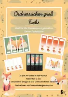 Vorschau - Anderer Materialtyp - Ordnerrücken „Fuchs“ zum selbst beschriften - Deckblatt