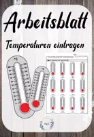 Vorschau - Arbeitsblätter - Arbeitsblatt: Temperaturen eintragen (differenziert) - Deckblatt